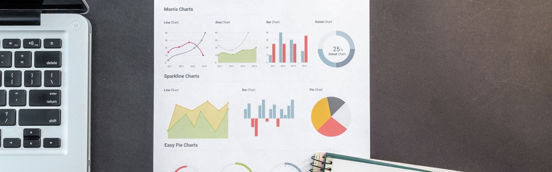Masaya yayılmış grafik çıktıları